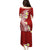 Hawaii Aloha Family Matching Puletasi Dress and Hawaiian Shirt Plumeria Vintage - Crimson LT7 - Polynesian Pride