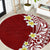 Hawaii Aloha Round Carpet Plumeria Vintage - Crimson LT7 Crimson - Polynesian Pride