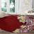 Hawaii Aloha Round Carpet Plumeria Vintage - Crimson LT7 - Polynesian Pride