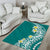 Hawaii Aloha Area Rug Plumeria Vintage - Teal LT7 - Polynesian Pride