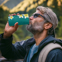 Hawaii Aloha 4 in 1 Can Cooler Tumbler Plumeria Vintage - Teal