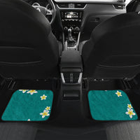 Hawaii Aloha Car Mats Plumeria Vintage - Teal LT7 - Polynesian Pride