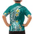 Hawaii Aloha Family Matching Mermaid Dress and Hawaiian Shirt Plumeria Vintage - Teal LT7 - Polynesian Pride