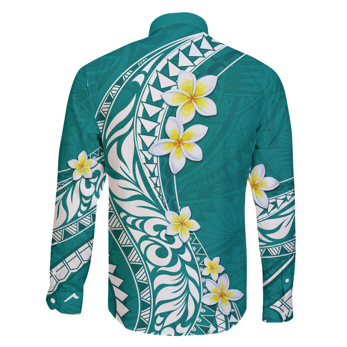 Hawaii Aloha Family Matching Puletasi Dress and Hawaiian Shirt Plumeria Vintage - Teal LT7 - Polynesian Pride
