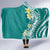 Hawaii Aloha Hooded Blanket Plumeria Vintage - Teal LT7 - Polynesian Pride