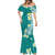 Hawaii Aloha Mermaid Dress Plumeria Vintage - Teal LT7 - Polynesian Pride