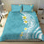 Hawaii Aloha Bedding Set Plumeria Vintage - Turquoise LT7 - Polynesian Pride