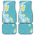 Hawaii Aloha Car Mats Plumeria Vintage - Turquoise LT7 Turquoise - Polynesian Pride