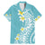 Hawaii Aloha Family Matching Mermaid Dress and Hawaiian Shirt Plumeria Vintage - Turquoise LT7 Dad's Shirt - Short Sleeve Turquoise - Polynesian Pride