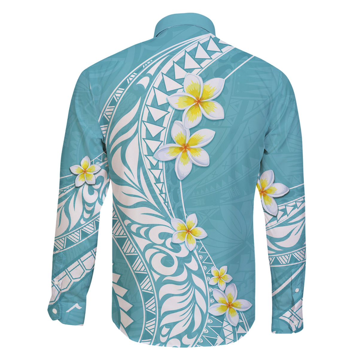 Hawaii Aloha Family Matching Mermaid Dress and Hawaiian Shirt Plumeria Vintage - Turquoise LT7 - Polynesian Pride