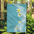 Hawaii Aloha Garden Flag Plumeria Vintage - Turquoise LT7 Garden Flag Turquoise - Polynesian Pride