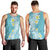 Hawaii Aloha Men Tank Top Plumeria Vintage - Turquoise LT7 - Polynesian Pride