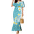 Hawaii Aloha Mermaid Dress Plumeria Vintage - Turquoise LT7 Women Turquoise - Polynesian Pride