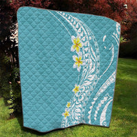 Hawaii Aloha Quilt Plumeria Vintage - Turquoise LT7 - Polynesian Pride