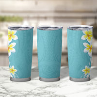 Hawaii Aloha Tumbler Cup Plumeria Vintage - Turquoise