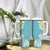 Hawaii Aloha Tumbler With Handle Plumeria Vintage - Turquoise