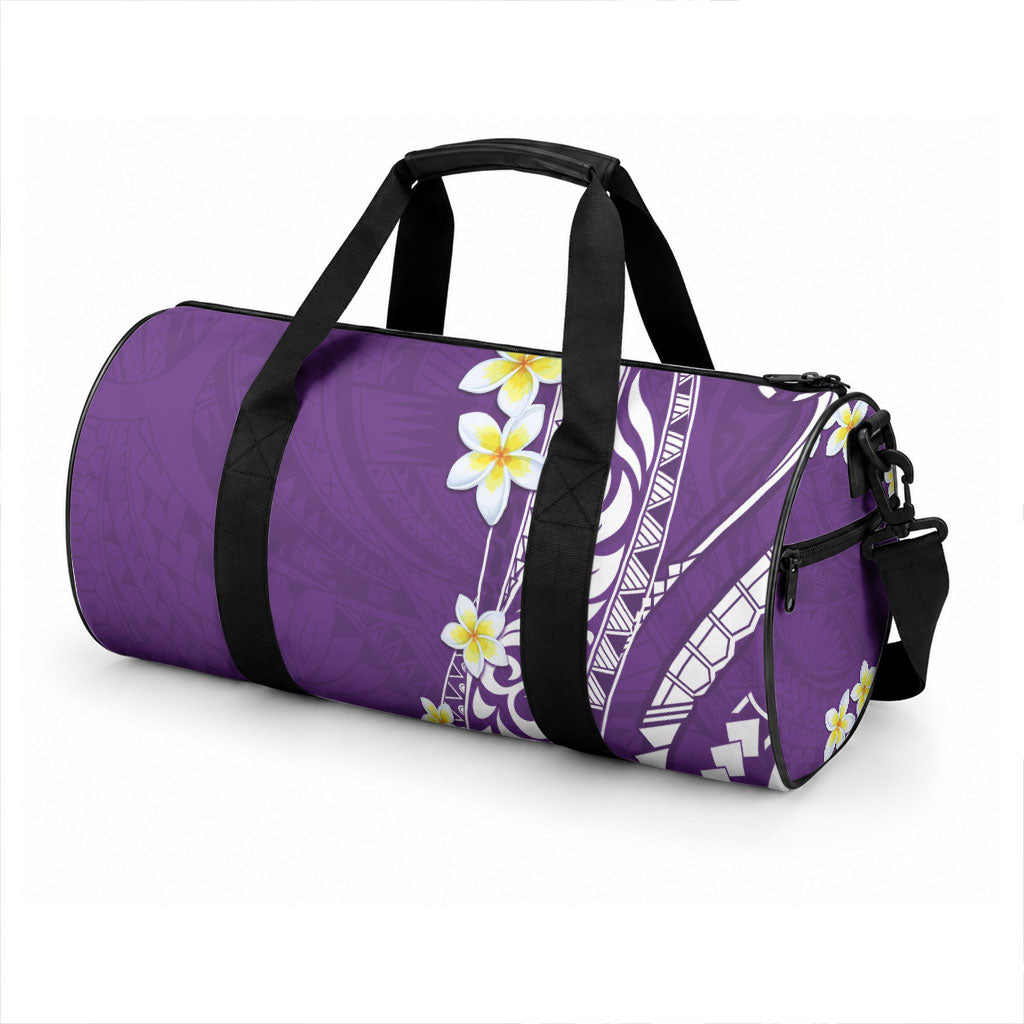 Hawaii Aloha Duffle Bag Plumeria Vintage - Violet LT7 - Polynesian Pride
