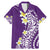 Hawaii Aloha Family Matching Mermaid Dress and Hawaiian Shirt Plumeria Vintage - Violet LT7 Dad's Shirt - Short Sleeve Violet - Polynesian Pride