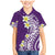 Hawaii Aloha Family Matching Mermaid Dress and Hawaiian Shirt Plumeria Vintage - Violet LT7 Son's Shirt Violet - Polynesian Pride