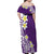 Hawaii Aloha Family Matching Off Shoulder Maxi Dress and Hawaiian Shirt Plumeria Vintage - Violet LT7 - Polynesian Pride