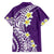 Hawaii Aloha Family Matching Off Shoulder Short Dress and Hawaiian Shirt Plumeria Vintage - Violet LT7 - Polynesian Pride