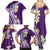 Hawaii Aloha Family Matching Summer Maxi Dress and Hawaiian Shirt Plumeria Vintage - Violet LT7 - Polynesian Pride