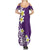 Hawaii Aloha Family Matching Summer Maxi Dress and Hawaiian Shirt Plumeria Vintage - Violet LT7 - Polynesian Pride