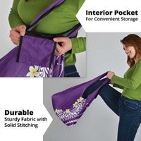 Hawaii Aloha Grocery Bag Plumeria Vintage - Violet