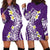 Hawaii Aloha Hoodie Dress Plumeria Vintage - Violet LT7 - Polynesian Pride