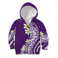 Hawaii Aloha Kid Hoodie Plumeria Vintage - Violet LT7 Zip Hoodie Violet - Polynesian Pride