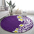 Hawaii Aloha Round Carpet Plumeria Vintage - Violet LT7 - Polynesian Pride