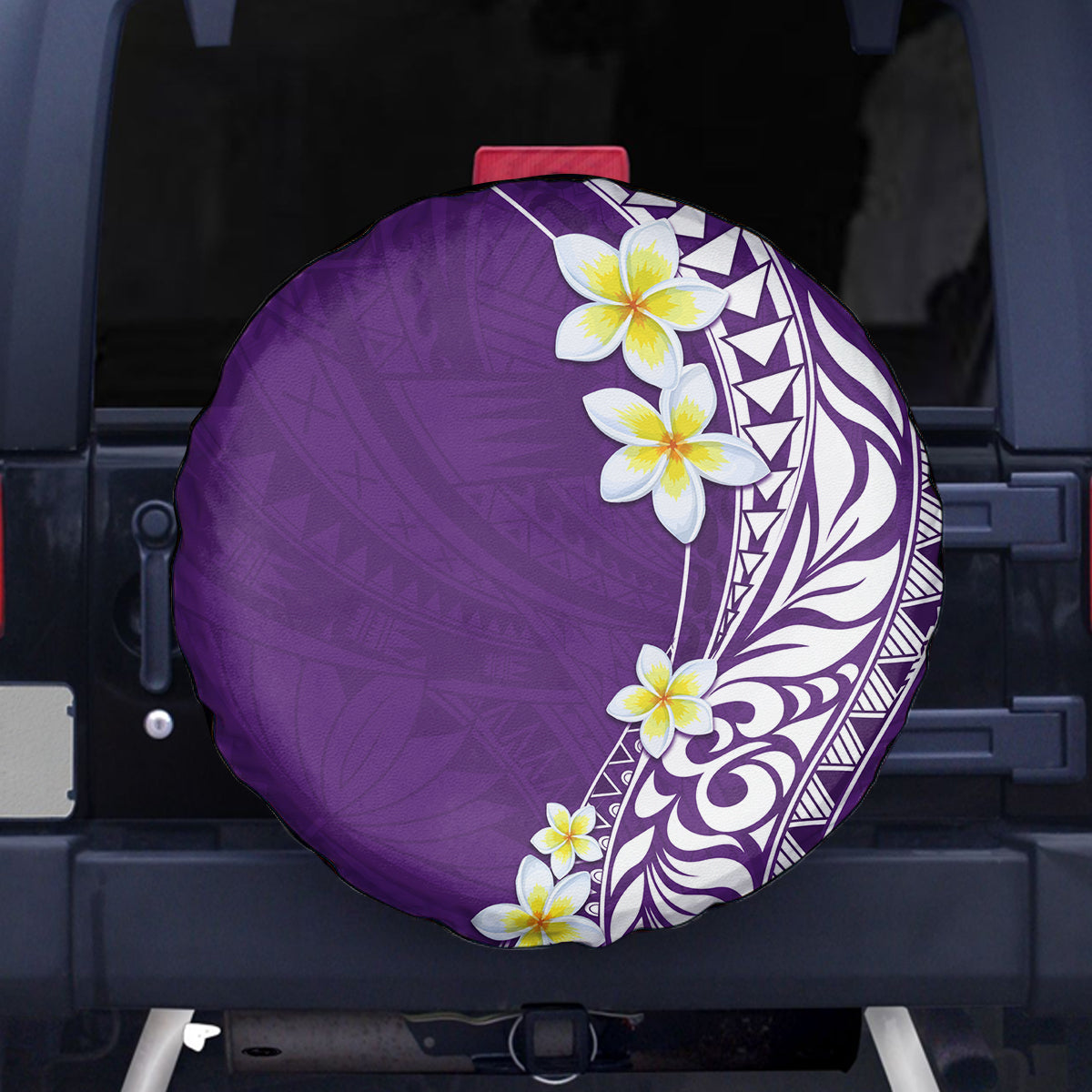 Hawaii Aloha Spare Tire Cover Plumeria Vintage - Violet LT7 Violet - Polynesian Pride