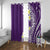 Hawaii Aloha Window Curtain Plumeria Vintage - Violet LT7 With Grommets Violet - Polynesian Pride