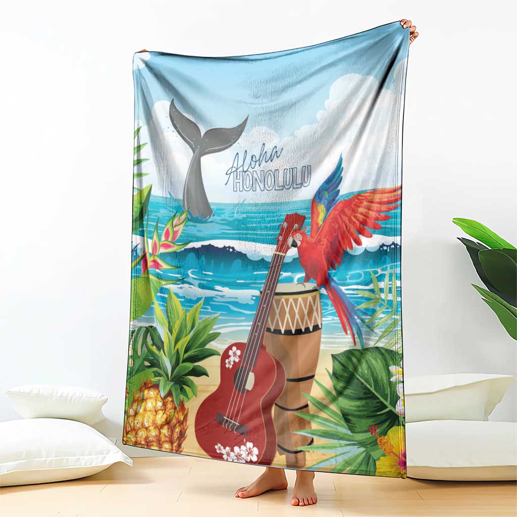 Aloha Honolulu Festival Blanket Ukulele By The Shore LT7 - Polynesian Pride