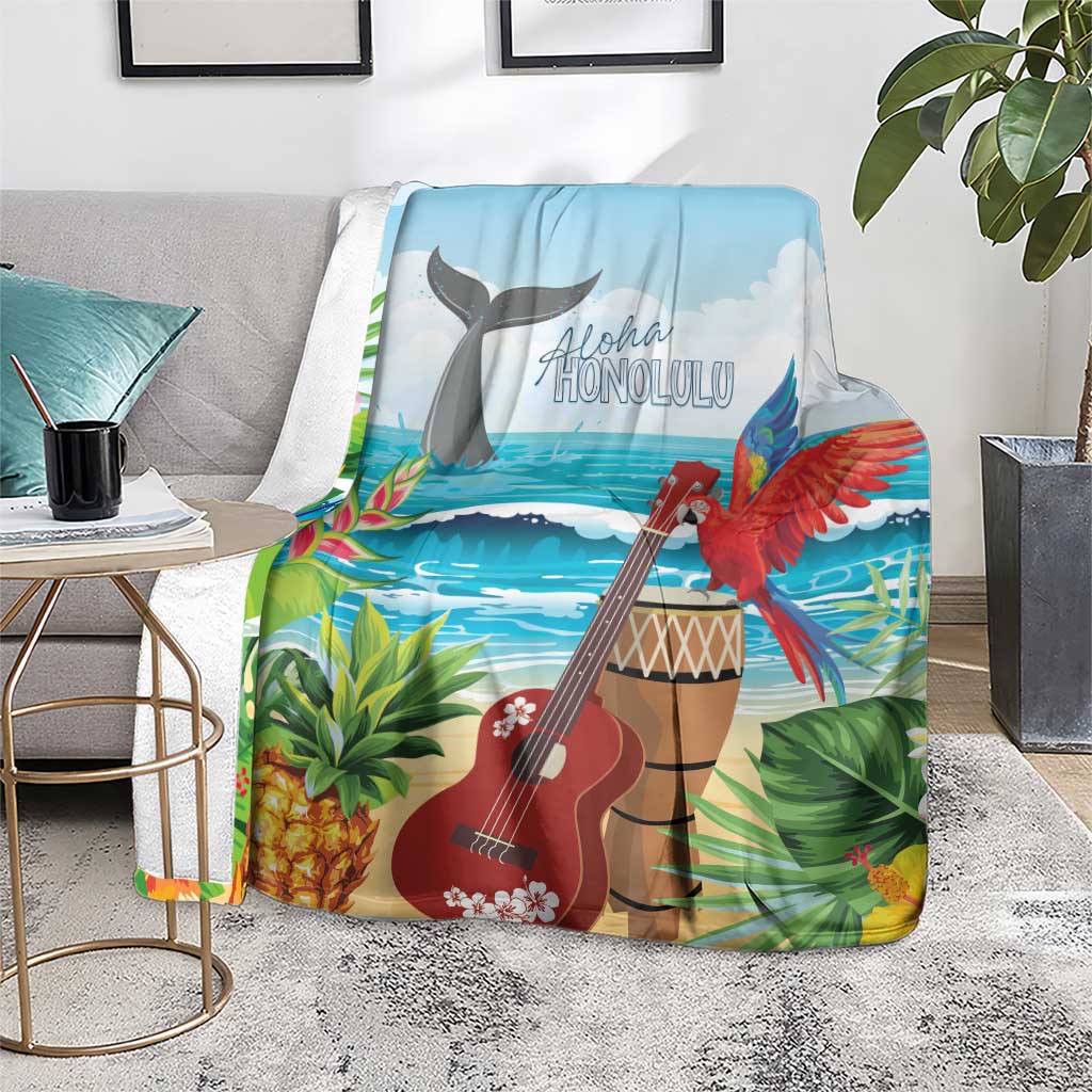 Aloha Honolulu Festival Blanket Ukulele By The Shore LT7 - Polynesian Pride