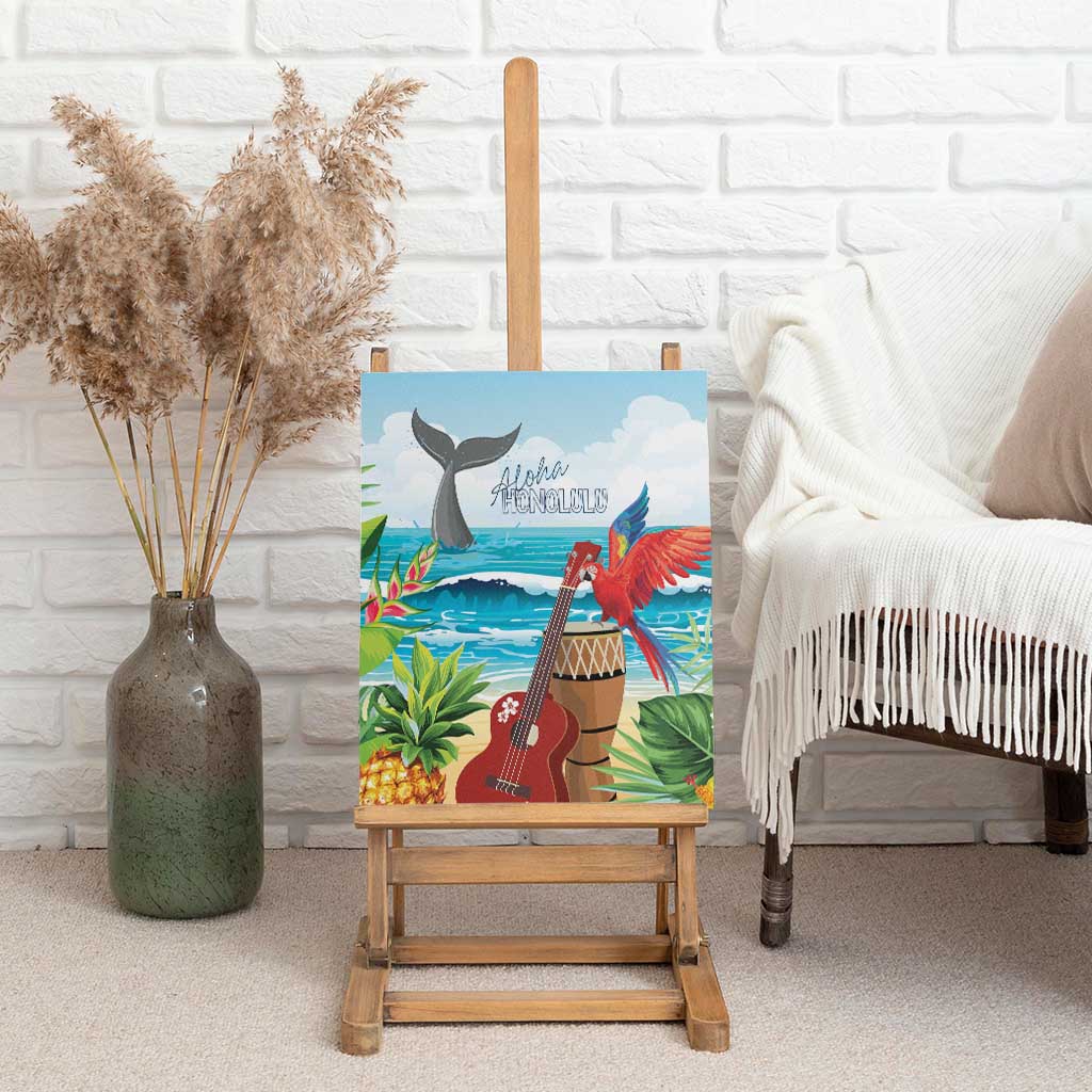 Aloha Honolulu Festival Canvas Wall Art Ukulele By The Shore LT7 - Polynesian Pride