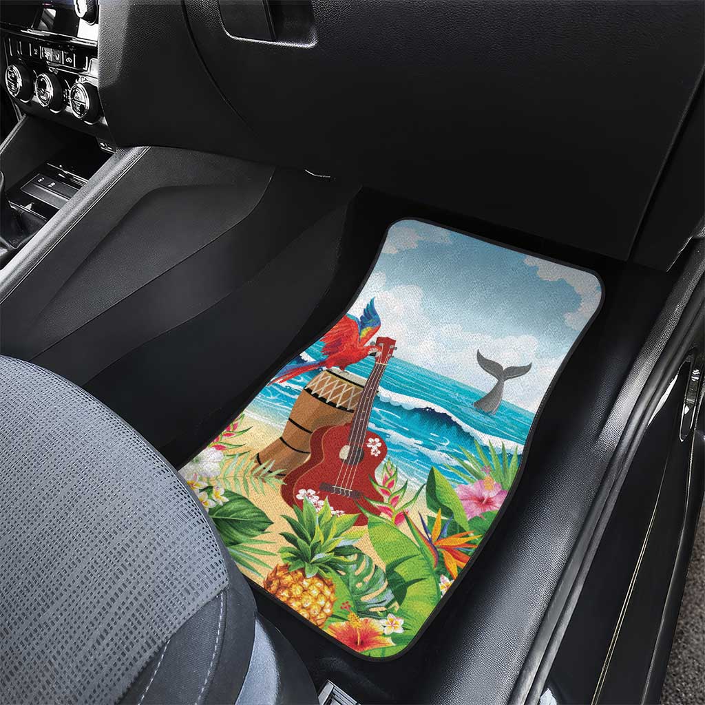 Aloha Honolulu Festival Car Mats Ukulele By The Shore LT7 - Polynesian Pride