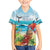 Aloha Honolulu Festival Family Matching Puletasi and Hawaiian Shirt Ukulele By The Shore