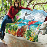 Aloha Honolulu Festival Quilt Ukulele By The Shore