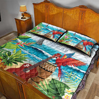 Aloha Honolulu Festival Quilt Bed Set Ukulele By The Shore LT7 - Polynesian Pride