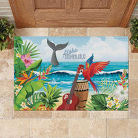 Aloha Honolulu Festival Rubber Doormat Ukulele By The Shore LT7 Art - Polynesian Pride