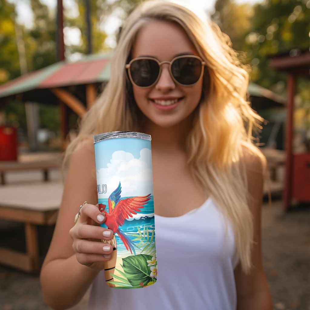 Aloha Honolulu Festival Skinny Tumbler Ukulele By The Shore