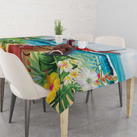 Aloha Honolulu Festival Tablecloth Ukulele By The Shore LT7 - Polynesian Pride