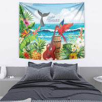 Aloha Honolulu Festival Tapestry Ukulele By The Shore
