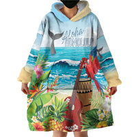 Aloha Honolulu Festival Wearable Blanket Hoodie Ukulele By The Shore LT7 - Polynesian Pride