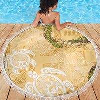 Aloha Honolulu Festival Beach Blanket Hawaii Kapa Mix Flowers Lei