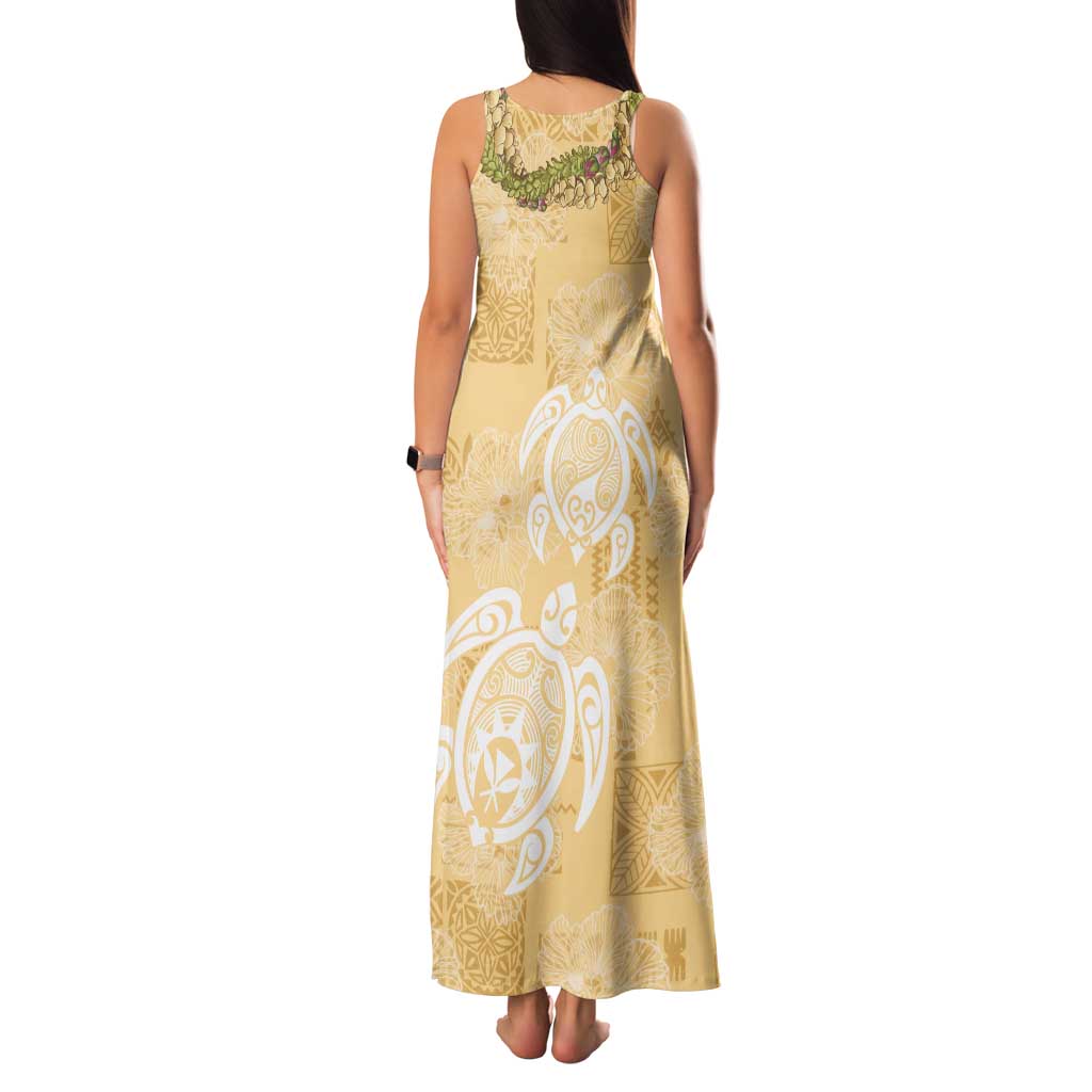 Aloha Honolulu Festival Family Matching Tank Maxi Dress and Hawaiian Shirt Hawaii Kapa Mix Flowers Lei