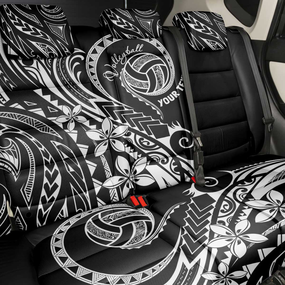 Polynesia Beach Volleyball Personalized Back Car Seat Cover Basic
