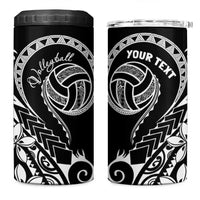 Polynesia Beach Volleyball Personalized 4 in 1 Can Cooler Tumbler Basic LT7 One Size: 16 oz Black - Polynesian Pride