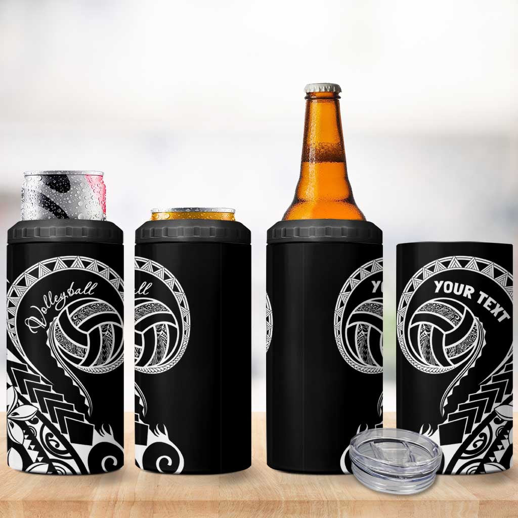 Polynesia Beach Volleyball Personalized 4 in 1 Can Cooler Tumbler Basic LT7 - Polynesian Pride